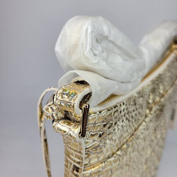 BRAHMIN Katie Hologram Melbourne Crossbody Purse Hologram Gold Iridescent NWT - Picture 11 of 16